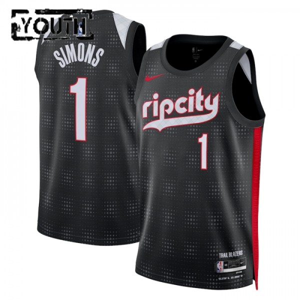 Portland Trail Blazers Trikot Anfernee Simons Nike 2024-25 City Edition Schwarz Swingman - Kinder Portland Trail Blazers Trikot Anfernee Simons Nike 2024-25 City Edition Schwarz Swingman - Kinder